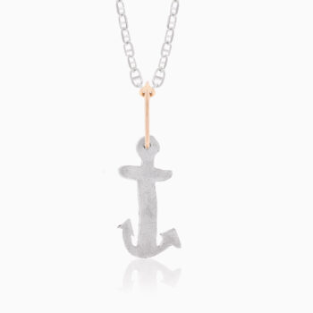 Nautical silver jewelry anchor